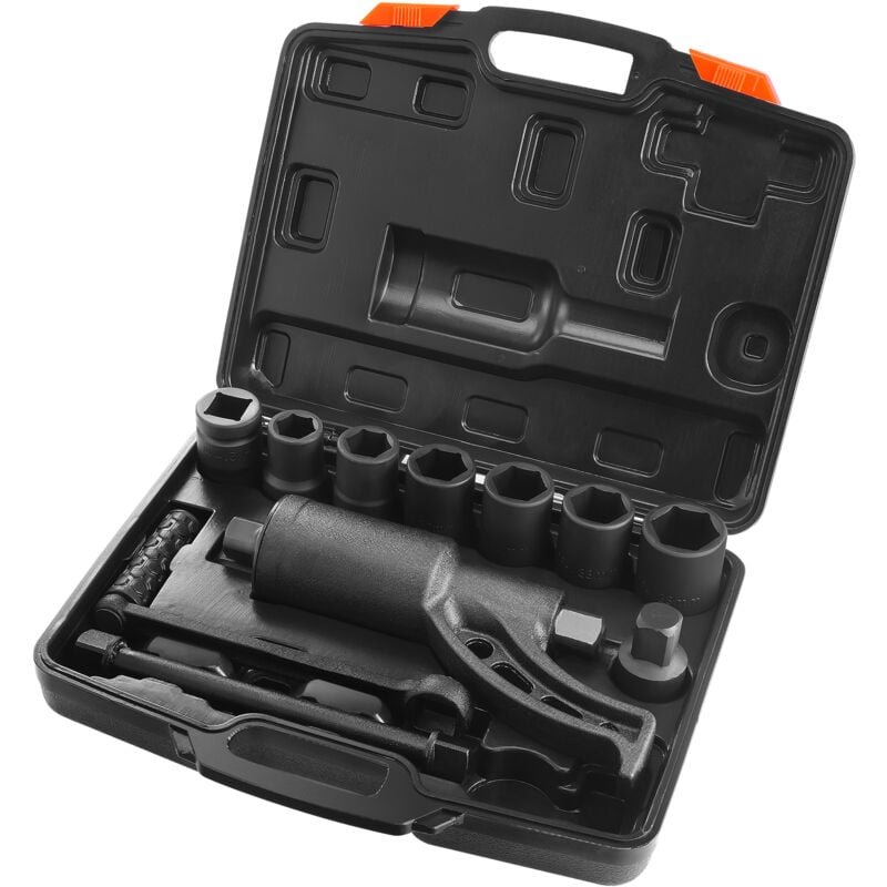 Vevor Cle Multiplicateur de Couple 25,4mm Rapport 1:58 Multiplicateur de Force avec 8 Douilles Coffret Demultiplicateur de Couple en Acier Allie pour