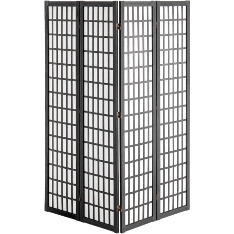 Mophorn Cloison de séparation - Cloison de confidentialité pliable japonaise à 4 panneaux, cloison intérieure en bois pour séparation de pièce dans la maison, le bureau, le restaurant et la chambre