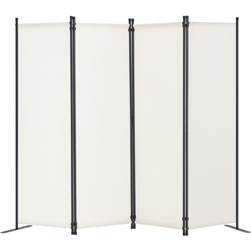 Mophorn - Cloison de séparation, paravent de confidentialité pliable à 4 panneaux pour bureau, chambre, salle à manger, bureau, cloison en tissu
