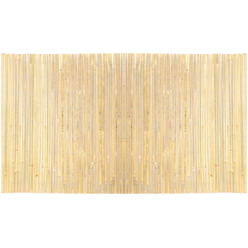 Clôture d'intimité en bambou, 6 pi h x 16 pi l, écran à lattes écologique pour jardin, arrière-cour, bord de piscine, balcon, patio, bois naturel