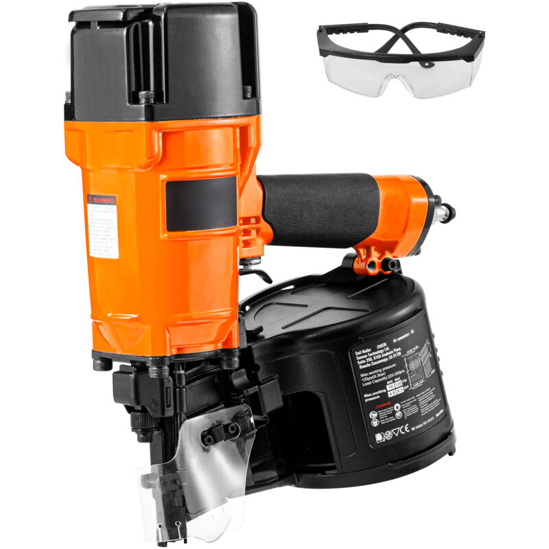 Cloueuse à rouleau pour bardage CN83N, cloueuse pneumatique 2' à 3-1/4' à 15 degrés avec réglage de profondeur sans outil, 70-120 psi pour terrasse,
