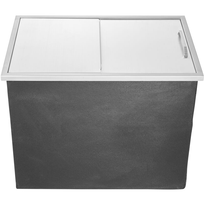 Coffre à glace encastré - 27'L x 18'W x 21'H Acier inoxydable. Un refroidisseur de glace commercial de 40,9 qt avec couvercle coulissant. Idéal pour