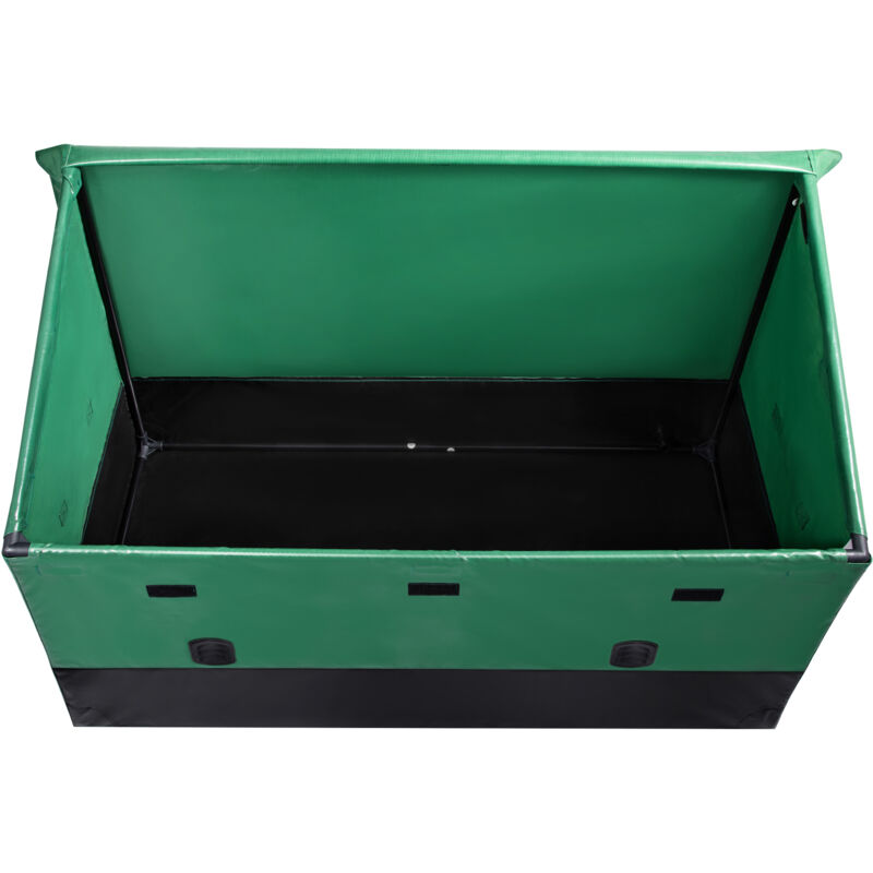 Mophorn Coffre de rangement extérieur de 150 gallons, coffre de terrasse en bâche PE imperméable avec cadre galvanisé, protection toutes saisons,