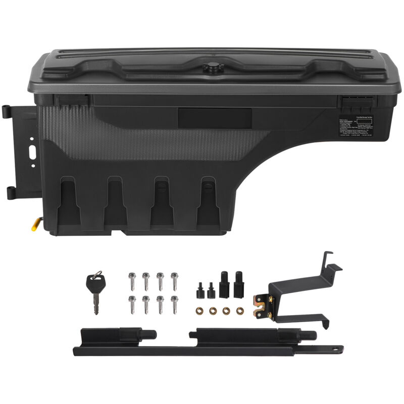 Mophorn - Coffre de rangement pour benne de camion - Couvercle verrouillable, étanche. 6,6 Gal/20 l abs. Compatible avec Chevrolet Silverado 1500 et