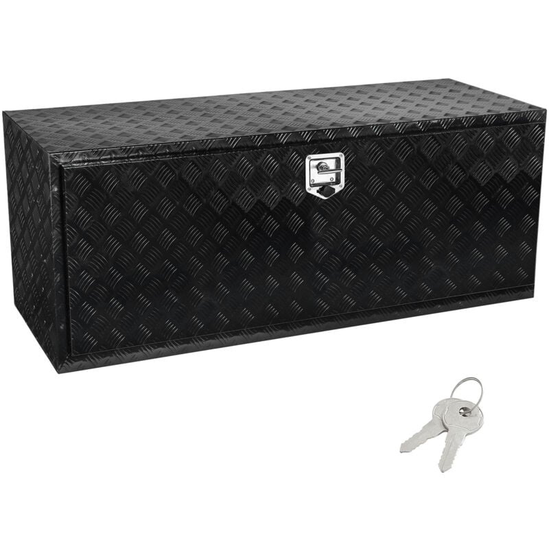 Mophorn - Coffre de rangement pour dessous de caisse de camionnette 60' x 24' x 24', boîte à outils robuste en aluminium avec plaque diamantée et