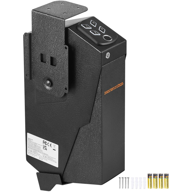Coffre-fort biométrique monté pour pistolets, 3 méthodes d'accès, coffre-fort de stockage sécurisé pour armes de poing pour 1 pistolet - Mophorn