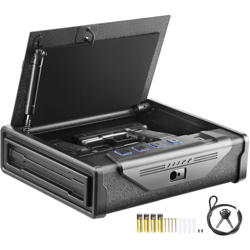 Mophorn Coffre-fort biométrique pour pistolets, 3 voies d'accès, capacité de 2 pistolets