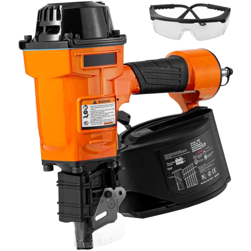 Coil Siding Nailer MCN70 - 1-3/4'à 2-3/4', 15 degrés pneumatique. 70 - 120 psi Air Nailer pour palette, emballage, charpente, revêtement et clôture