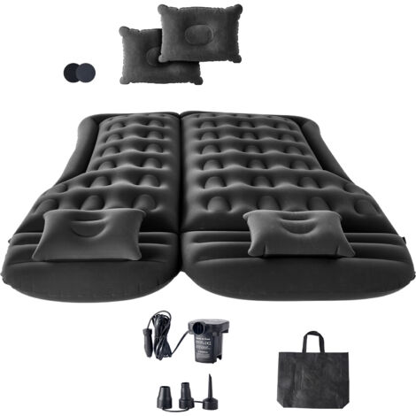 Mophorn Colchón Inflable para Coche, Resistente y Suave, Incluye Bomba de Aire, Almohadas, Boquilla y Bolsa de Transporte, Compatible con SUV, MPV y Sedán, Negro, 1750 x 1330 x 150 mm