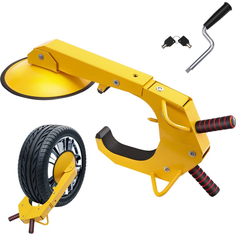 Mophorn - Collier de serrage pour roue robuste, antivol réglable pour pneus de remorque, camping-cars, voitures, camions et suv, 1 paquet