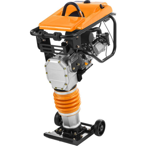 Mophorn Compattatore Jumping Jack - 6,5 HP Vibratory Rammer con motore da 196 cc, forza d'impatto di 3600 libbre, profondità di compattazione di 26" per l'edilizia