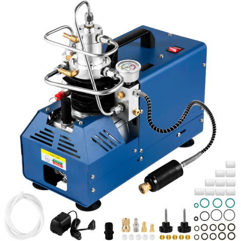 Mophorn Compresor de Aire de Alta Presión 4500PSI 30MPA 300BAR 1800W 220V Parada Manual para Paintball PCP Rifle de Aire Botella de Buceo