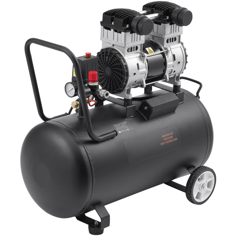 Mophorn - Compresseur d'Air, Réservoir en Acier de 15 Gallons, Compresseur d'Air Sans Huile 2HP 5,3 cfm à 90 psi et Pression Maximale de 125 psi,