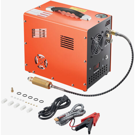 Mophorn Compressore d'aria 4500PSI PCP, 30 MPa con convertitore integrato e ventola di raffreddamento, compressore portatile DC12V/AC230V con arresto automatico