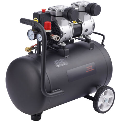 Mophorn Compressore d'Aria, Serbatoio in Acciaio da 8 Galloni, Compressore Senza Olio da 1 HP 2,2 CFM a 90 PSI e Pressione Massima di 120 PSI, Compressore Portatile Ultra Silenzioso da 80 dB per