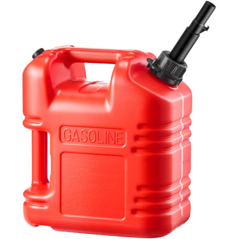 Mophorn Contenitore per Carburante 9,5 L con Beccuccio e Scala Trasparente, Flusso Massimo 15 l/min, Ideale per Liquidi, Design Portatile Adatto a Auto, Moto, ATV, UTV, Rosso, 1 Pezzo