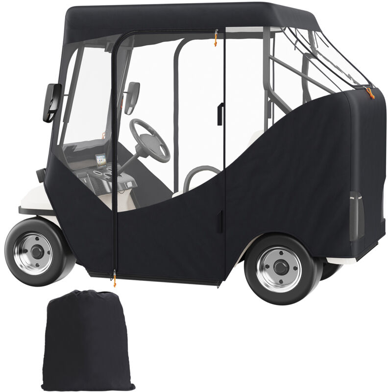 Image of Mophorn Copertura per Carrello da Golf, Copertura per Carrello da Golf in Poliestere 600D con Finestre Trasparenti su 4 Lati,Coperture per Auto 4