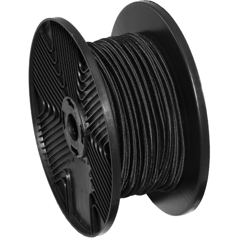 Image of Mophorn - Corda elastica da 3/8 pollici, bobina da 120 piedi/36 m Cinghie elastiche resistenti, corda elastica 100% elastica per carichi, teloni,