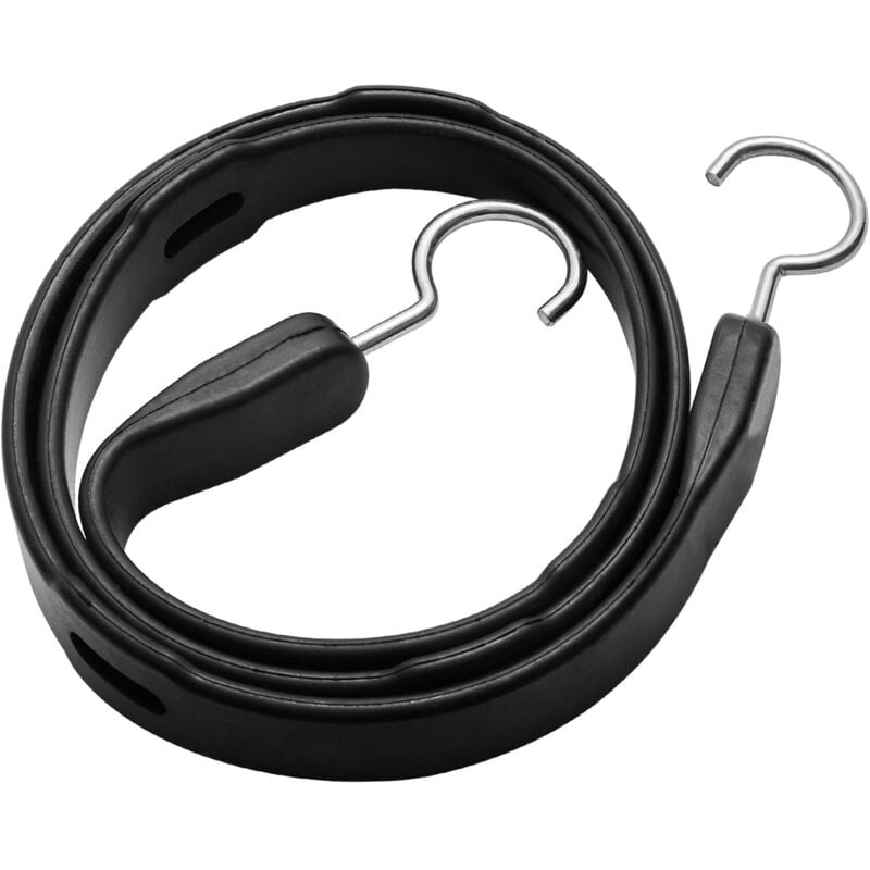 Cordon élastique plat de 40 po, sangles noires robustes de 20 mm avec crochets en s en acier, 4 pièces Corde élastique pour cargaison, bâches,