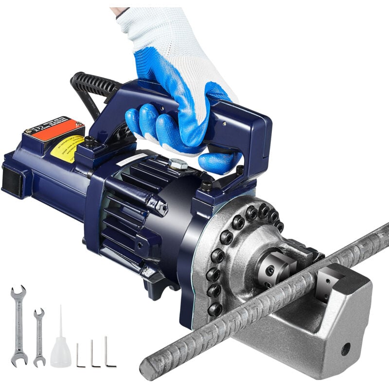 Mophorn - Coupe-barres hydraulique électrique 1000 w, 4-20 mm, portable, acier haute puissance, scène de construction, 220 v, avec mallette à outils