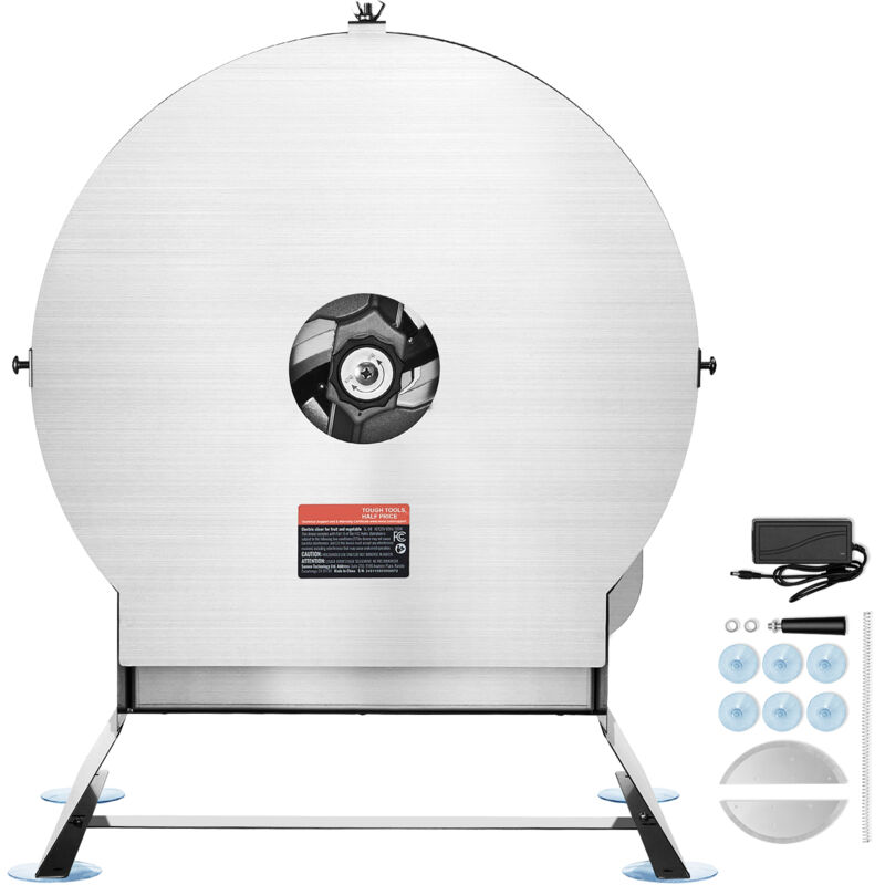 Mophorn - Coupe-légumes électrique, en acier inoxydable, convertible en manuel, épaisseur réglable 0-12 mm/0-0,5 pouces, grand port d'alimentation,