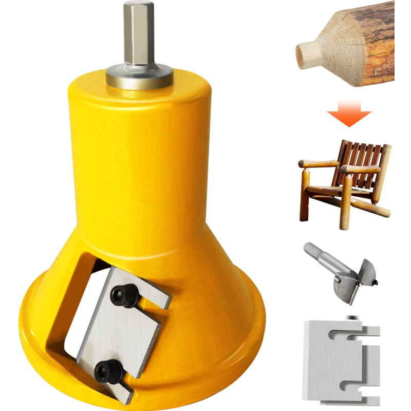 Mophorn - Coupe-tenon, 1,5' (38 mm) de diamètre, coupe-meubles en aluminium et acier de qualité supérieure avec deux lames droites et vis à