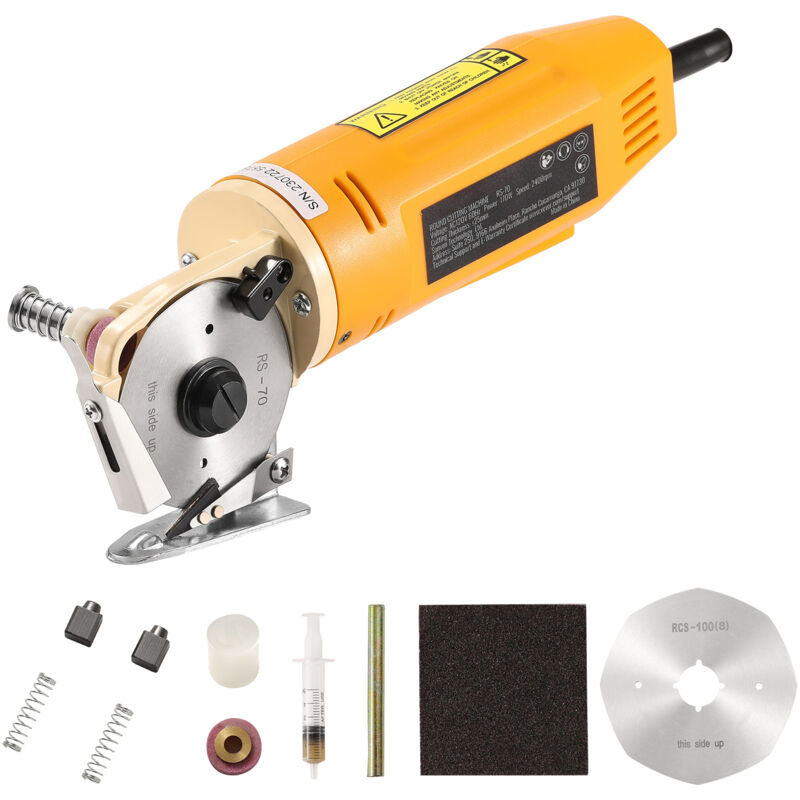 Coupe-tissu rotatif électrique170 w, épaisseur de coupe de 1', couteau octogonal, pour tissu multicouche, tissu, cuir - Mophorn