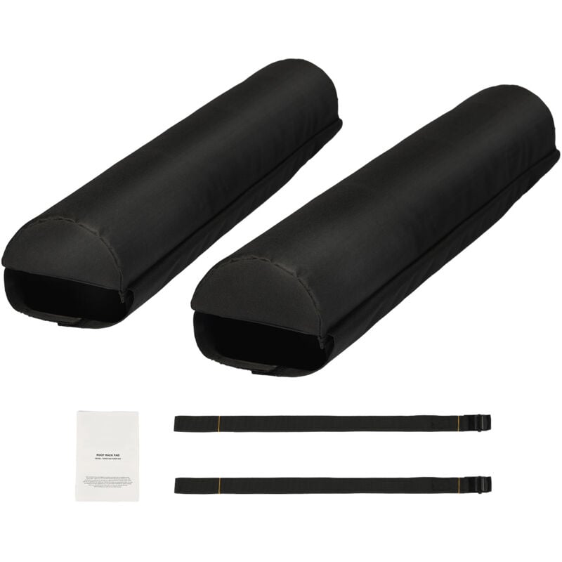 Coussinets de toit souples, 28' universels pour diverses barres transversales, capacité de 88 lb, 2 sangles et velcros pour kayaks, canoës,
