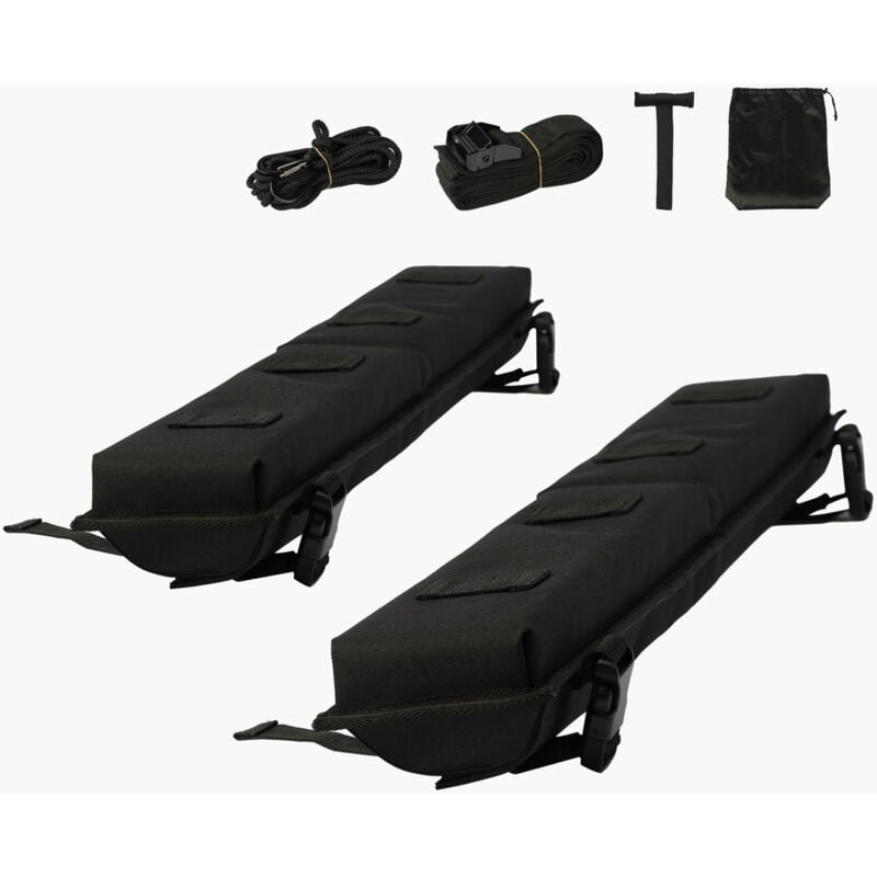 Coussinets de toit souples, 30' universels pour différentes barres transversales. Charge de 176 lb pour bagages, kayak. Livré avec 2 sangles
