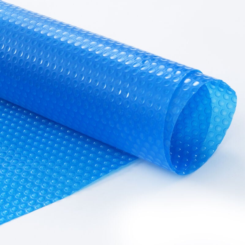 Couverture de piscine solaire - Φ10 pi ronde, 15 mil, pour piscines creusées et hors sol - Mophorn