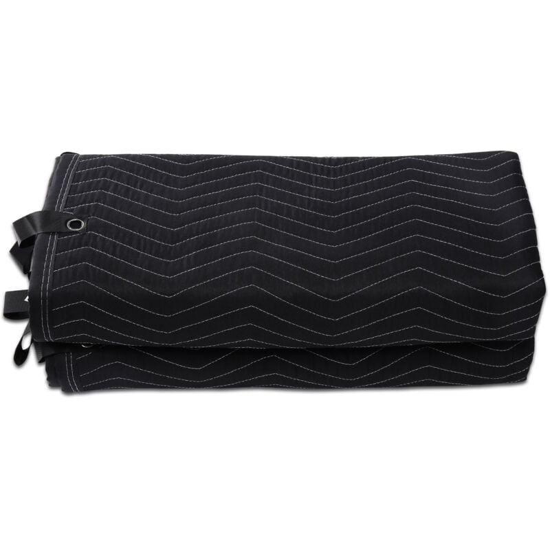 Mophorn Couverture insonorisante 96" x 80", extra large avec œillets pour bloquer le bruit acoustique, bloqueur de lumière pour porte, noir