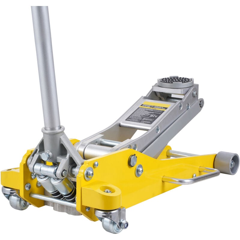 Cric de sol à profil bas 3 tonnes, capacité de 6 600 lb, plage de levage de 3,7 à 18,3 po (jaune) - Mophorn