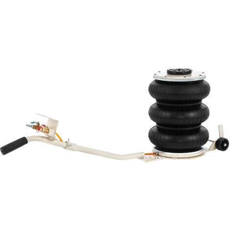 Mophorn Cric pneumatique5 tonnes (11 023 lb), triple sac, élévateur de voiture gonflable, hauteur de levage de 6,5 à 16 pouces, levage rapide