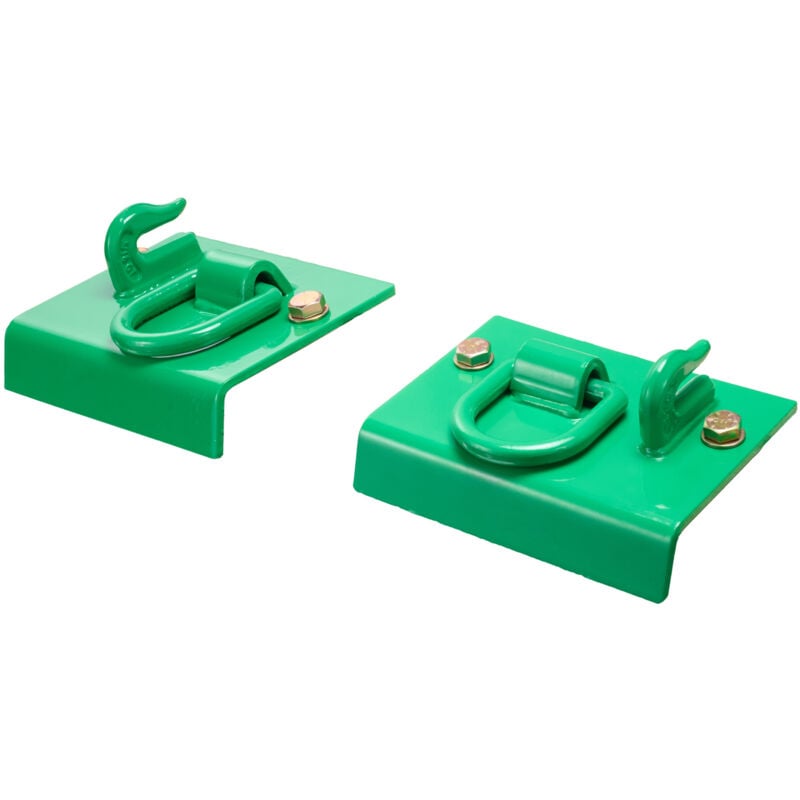 Crochets de godet pour tracteur 5/16' - Acier forgé de grade 70, capacité de 12 000 lb, paquet de 2 pour un remorquage polyvalent, vert - Mophorn