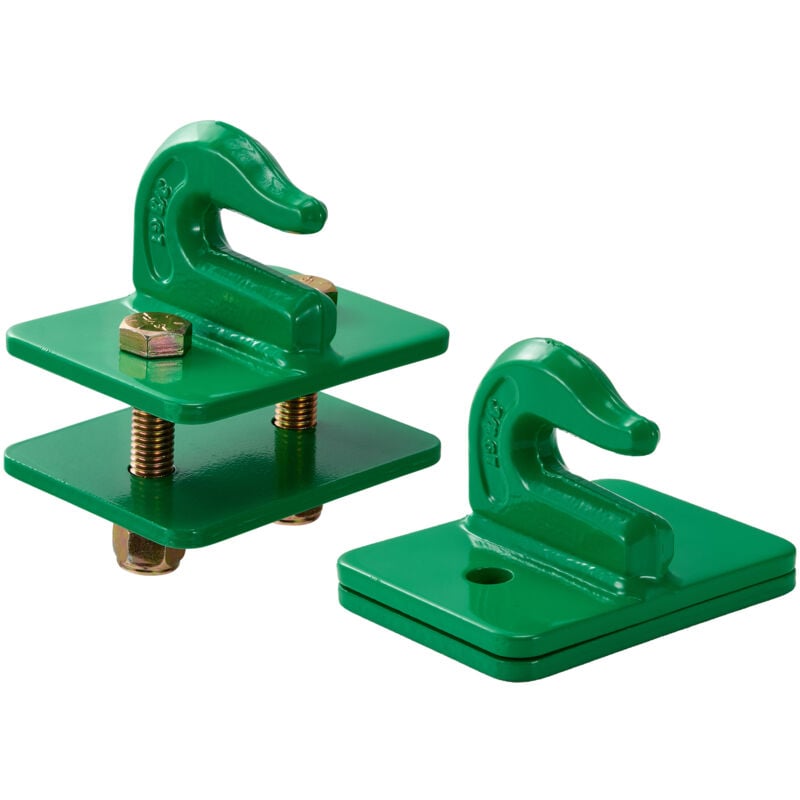 Mophorn - Crochets pour godet de tracteur 3/8' - Acier forgé de grade 70, très résistant, capacité de 15 000 lb, paquet de 2 pour une utilisation