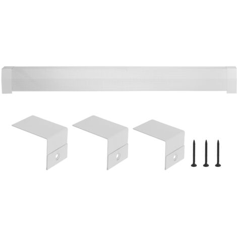 Mophorn Cubierta frontal estándar para radiadores eléctricos a zócalo, modelo premium, 1832 x 81 x 193 mm, fabricada en acero duradero, ideal para dormitorios, blanco, diseño con apertura completa