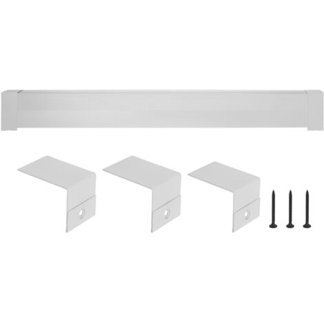Mophorn Cubierta Frontal Estándar para Radiadores Eléctricos de Zócalo, Modelo Básico, 1831 x 80 x 193 mm, Fabricada en Acero Duradero, Ideal para Dormitorios, Diseño con Apertura Central, Blanco