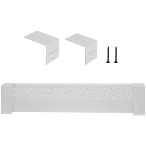 Mophorn Cubierta Frontal Estándar para Radiadores Eléctricos de Zócalo, Modelo Básico, 916 x 80 x 193 mm, Fabricada en Acero Duradero, Ideal para Dormitorios, Blanco, Diseño con Apertura Central