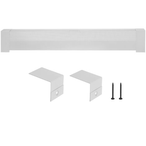 Mophorn Cubierta Frontal Estándar para Radiadores Eléctricos, Modelo Básico, 1221 x 80 x 193 mm, Repuesto de Acero Duradero, Diseño con Agujero Central Abierto, Ideal para Dormitorios, Color Blanco