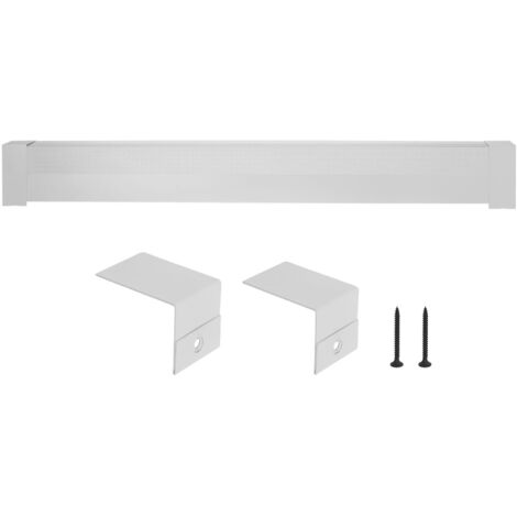 Mophorn Cubierta Frontal Estándar para Radiadores Eléctricos, Modelo Básico, 1526 x 80 x 193 mm, Repuesto de Acero Duradero, para Dormitorio, Diseño con Apertura Central, Color Blanco