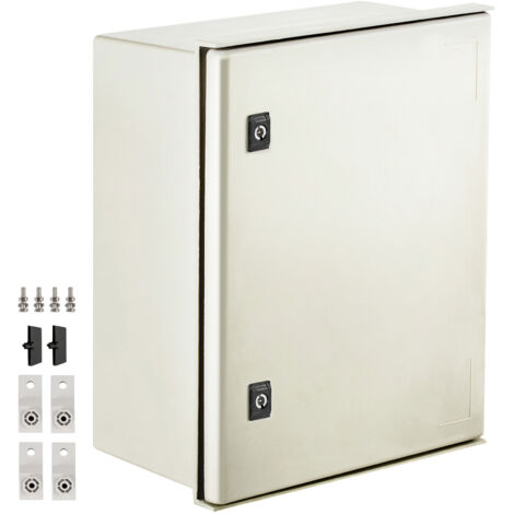 Mophorn Custodia NEMA 20x16x8 in, Scatola elettrica in acciaio in fibra di vetro, IP66 impermeabile e antipolvere, scatola di giunzione incernierata per uso interno/esterno con piastra di montaggio
