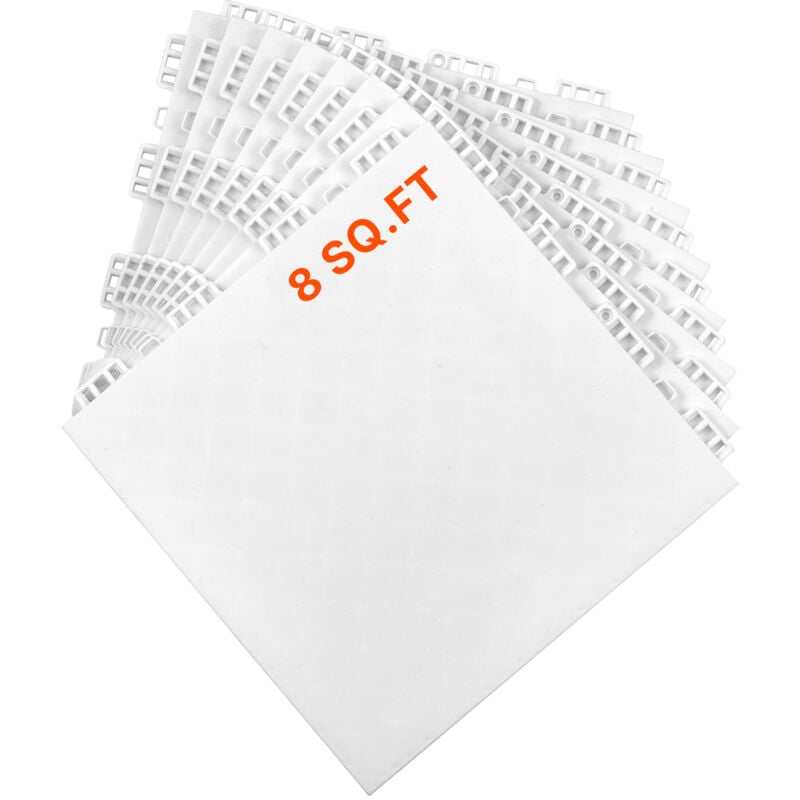 Mophorn Dalles de hockey Dryland - Tapis de sol emboîtables idéaux de 12 x 12 po. Ensemble de 8 pièces, polyvalent pour l'entraînement, la pratique