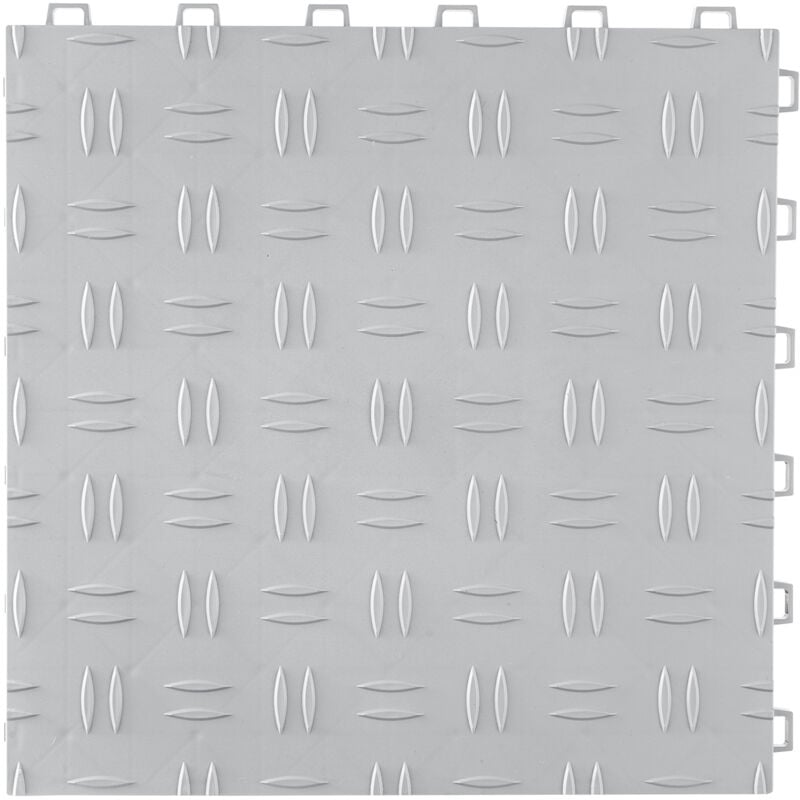 Dalles de sol de garage emboîtables 12' x 12' x 0,53', lot de 25, antidérapantes, double face, revêtement de sol pour garages, sous-sols, ateliers de