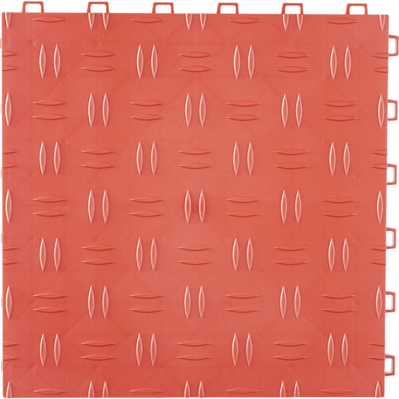 Mophorn Dalles de sol de garage emboîtables 12" x 12" x 0,53", lot de 25, texture double face antidérapante, revêtement de sol pour garages,