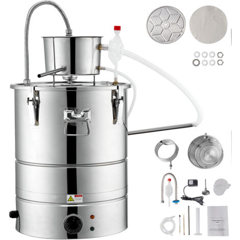 Mophorn Destilador de alcohol de 13 galones con barril Thumper y bomba de agua - Calidad premium, destilación eficiente para el hogar y la artesanía