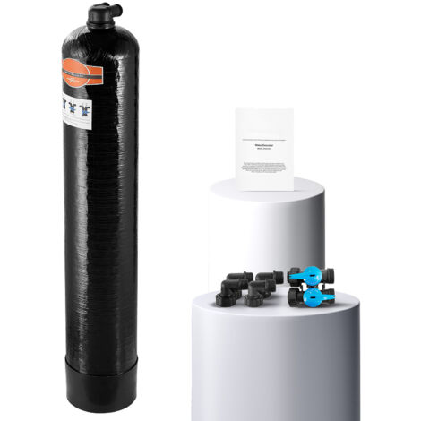 Mophorn Détartrant sans sel – Filtre à eau pour eau de ville, capacité de 1 100 000 gallons, compatible avec tuyaux 1" BSPT et 3/4" BSPT, idéal pour 5 à 8 personnes.