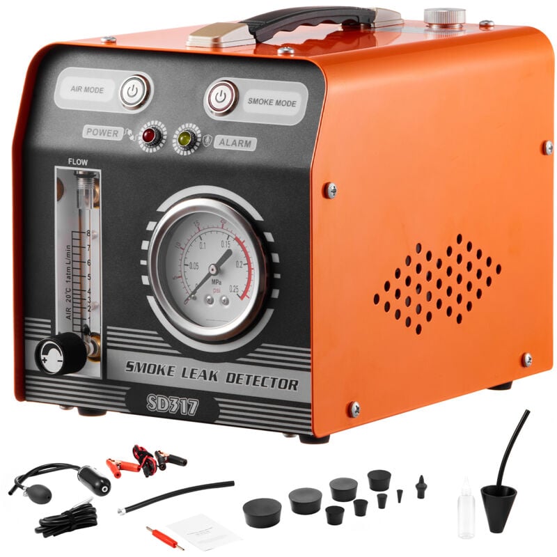 Mophorn - Détecteur de fuites pour machine à fumée automobile. Pompe à air intégrée, manomètre et débitmètre. Détecteur de fuites de diagnostic à