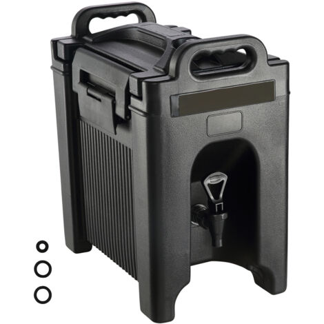 Mophorn Dispensador de bebidas aislado de 2,5 galones, enfriador de bebidas térmico con capa de PU de 0,9 pulgadas y grifo de dos etapas, ideal para restaurantes y tiendas de bebidas