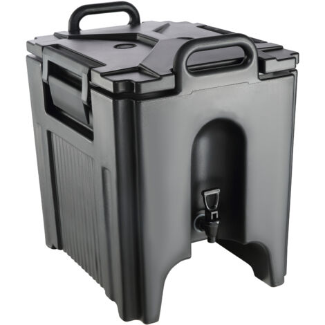 Mophorn Dispensador de Bebidas Aislado Dispensador de Agua Fría y Caliente No Electrico 37,6 L Almacenamiento de Alimentos de Acero Inoxidable Contenedor Aislado con Grifo Portátil para Camping Cateri