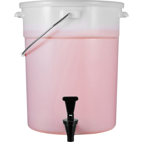 Mophorn Dispensador de bebidas, dispensadores de bebidas de 5 galones para fiestas, dispensador de jugo de plástico con espiga y tapa, dispensador de agua de jugo de limonada de te helado